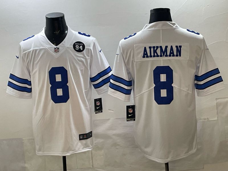 Men 2026 Dallas Cowboys #8 Aikman White 2th generations Nike Limited NFL Jersey style 03
